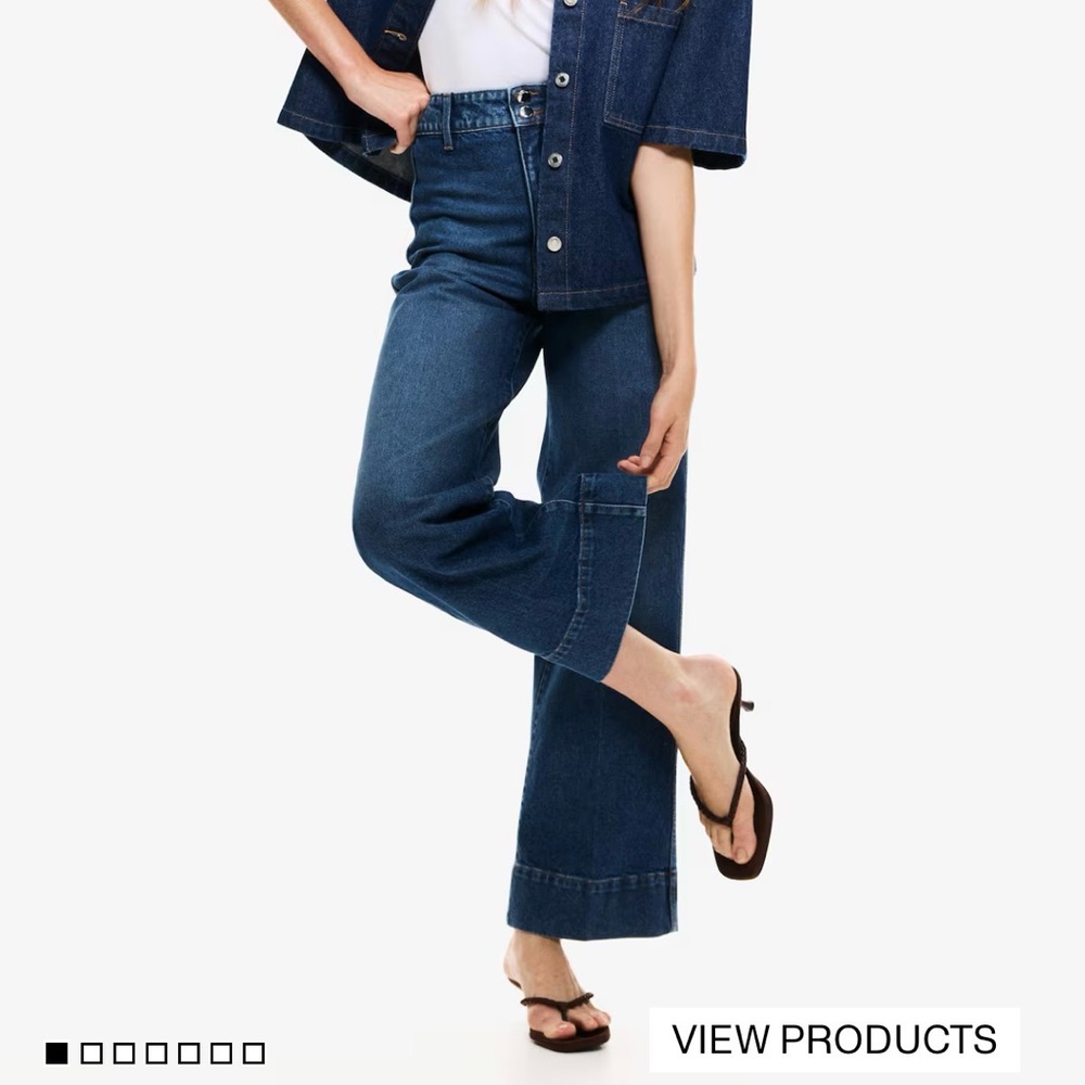 H&M WIDE HIGH JEANS